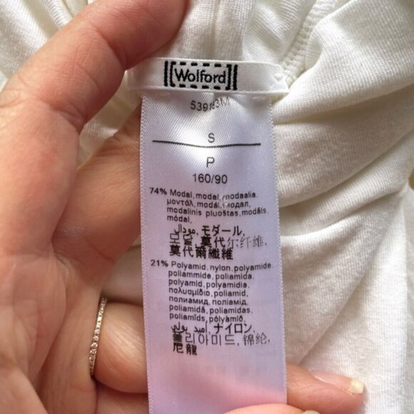 🛑 Wolford White Colorado Turtleneck Long Sleeve String Bodysuit - Small - Picture 5 of 9